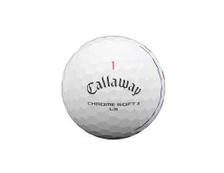 Callaway Chrome Soft X LS Triple Track Golf Balls | White -Golf Callaway Sales CSX LS Golf Ball 2021 Triple Track White Front View