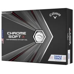Callaway Chrome X Soft Triple Track Golf Balls | White