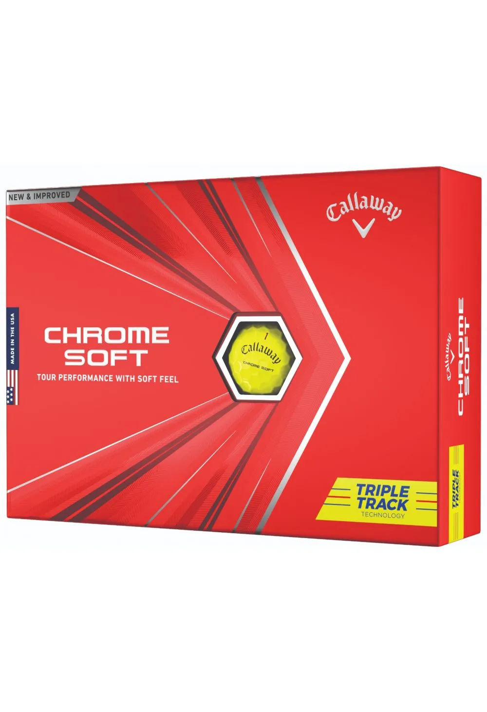 Callaway 2021 Chrome Soft Triple Track Golf Balls | Yellow 6 Callaway 2021 Chrome Soft Triple Track Golf Balls | Yellow - Image 4