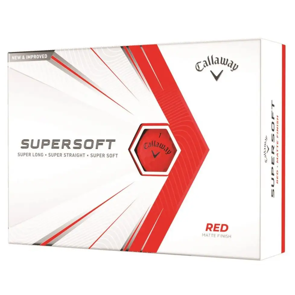 Callaway 2021 Supersoft Golf Balls | Red 3 Callaway 2021 Supersoft Golf Balls | Red