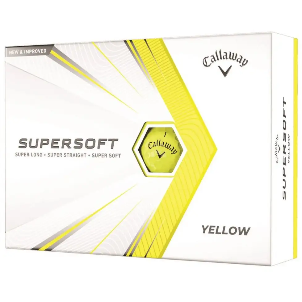 Callaway 2021 Supersoft Golf Balls | Yellow 3 Callaway 2021 Supersoft Golf Balls | Yellow