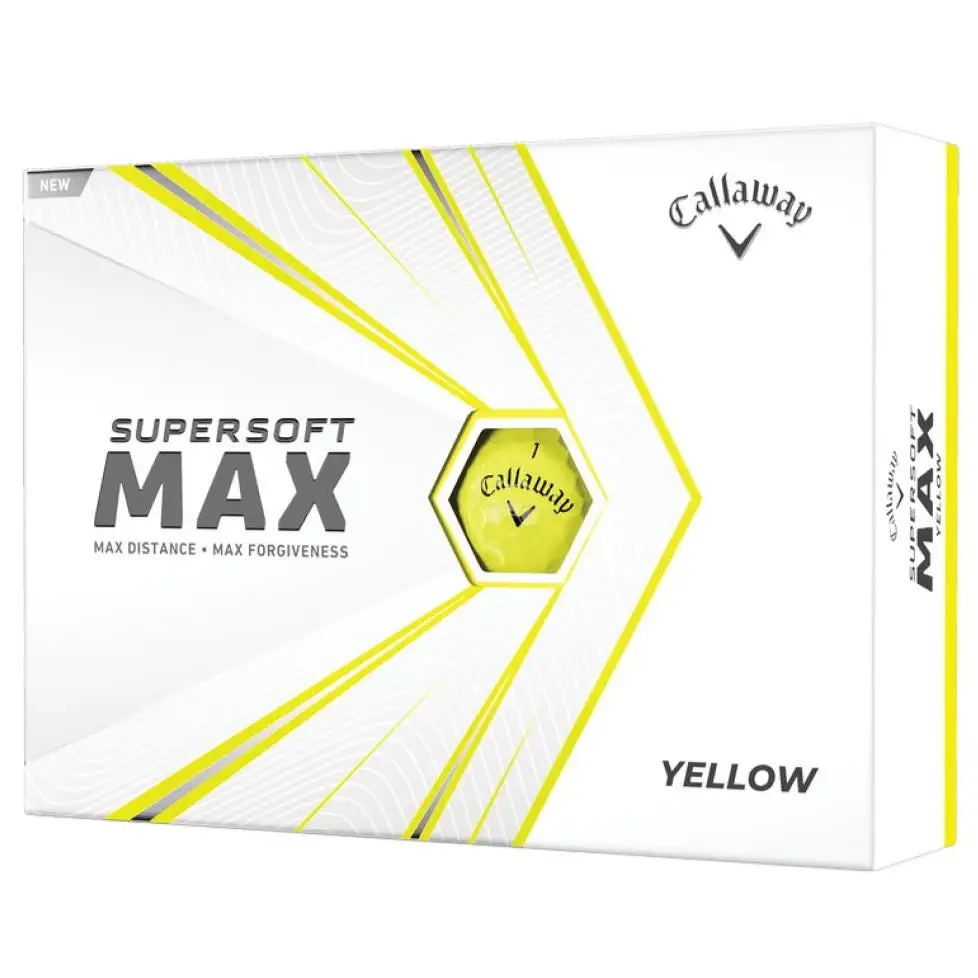 Callaway Supersoft Max Golf Balls | Yellow 3 Callaway Supersoft Max Golf Balls | Yellow