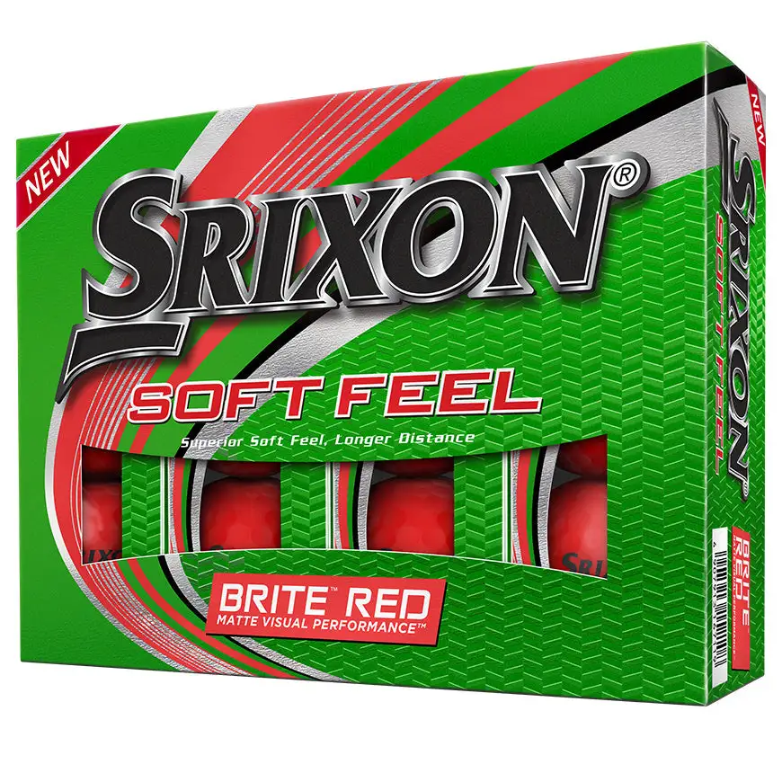 Srixon Soft Feel Brite Golf Balls | Red 3 Srixon Soft Feel Brite Golf Balls | Red