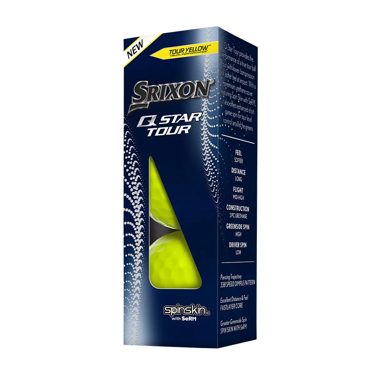 Srixon Q Star Tour Golf Balls | Yellow 6 Srixon Q Star Tour Golf Balls | Yellow - Image 4