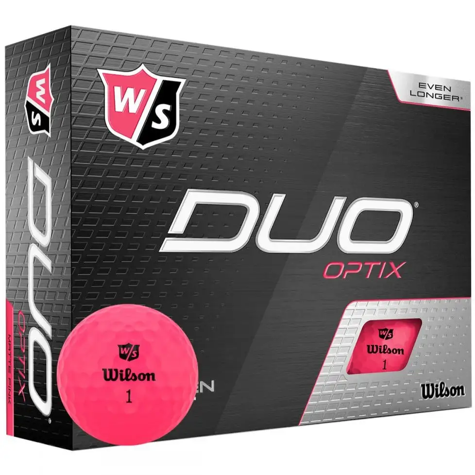 Wilson Staff Duo Optix Matte Golf Balls | Pink 2 Wilson Staff Duo Optix Matte Golf Balls | Pink