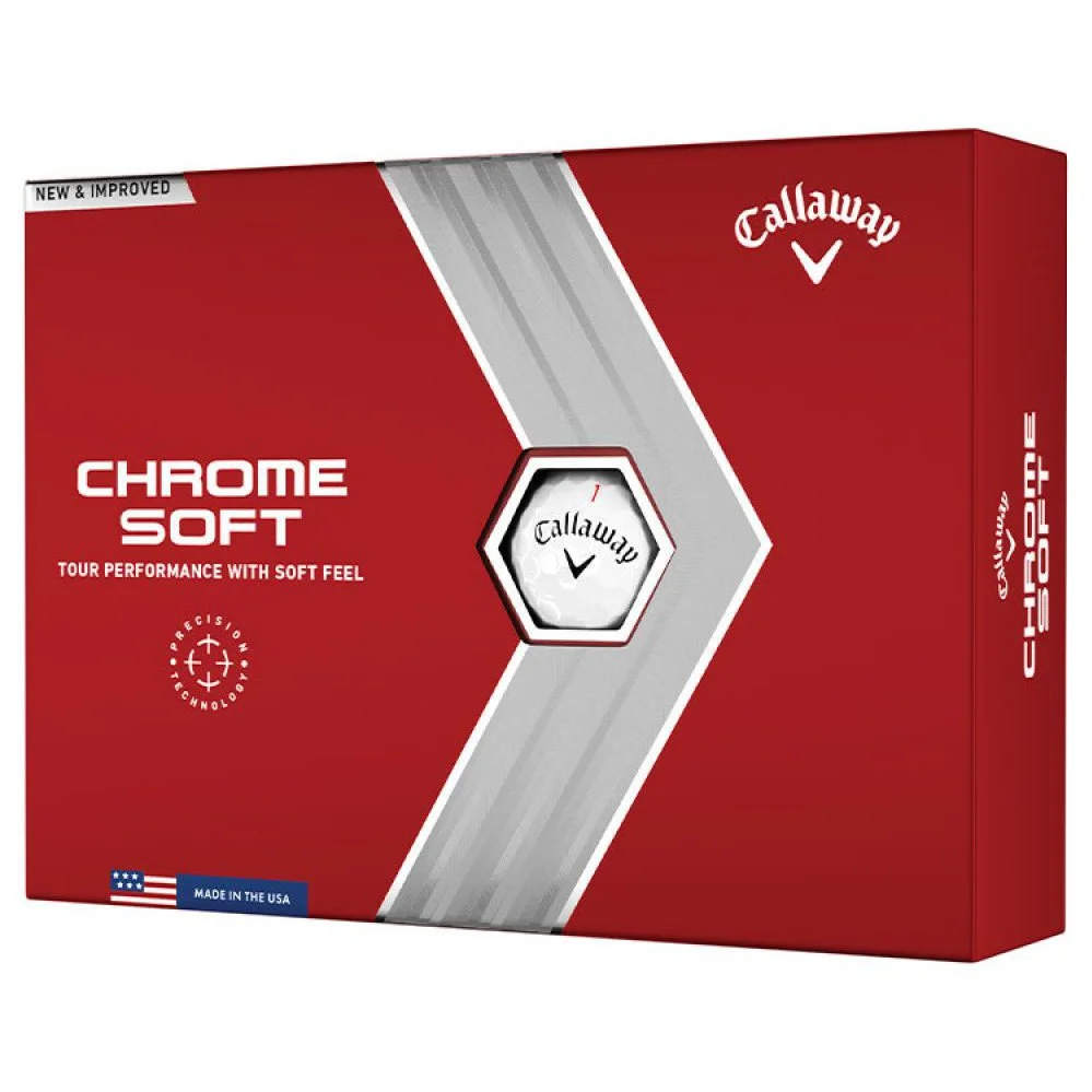 Callaway Chrome Soft Golf Balls | White 3 Callaway Chrome Soft Golf Balls | White
