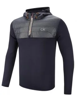 Calvin Klein Quarter Zip Quilted Thermal Hoodie