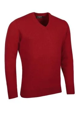 Glenmuir Lomond V Neck Lambswool Sweater -Golf Callaway Sales lomondgarnet