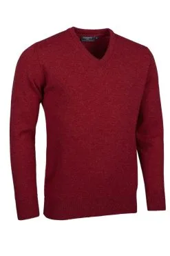 Glenmuir Lomond V Neck Lambswool Sweater -Golf Callaway Sales lomondpoppy