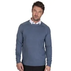 Island Green Mens Supersoft Crew Neck Jumper -Golf Callaway Sales sscrewairforce