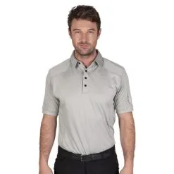 Greg Nicholson Golf Island Green Top Stitch Polo Shirt -Golf Callaway Sales topstitchgrey