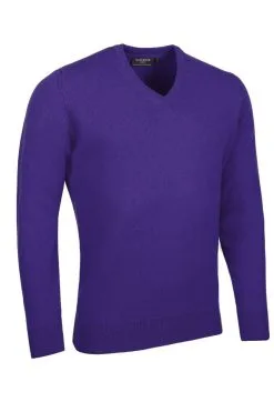 Glenmuir Lomond V Neck Lambswool Sweater -Golf Callaway Sales violet